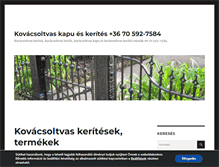 Tablet Screenshot of kovacsoltvaskerites.com